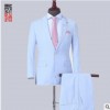 新款男式西服套装韩版修身男士高档职业西装套装两件件套结婚礼服