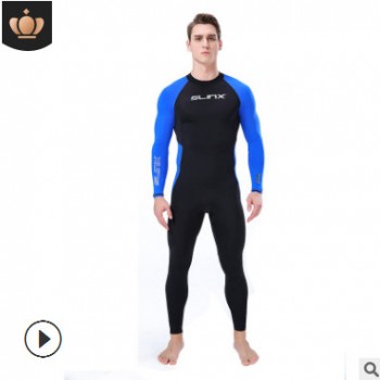 跨境莱卡防晒服男 SLINX薄款速干泳衣连体防水母冲浪潜水服现货图1