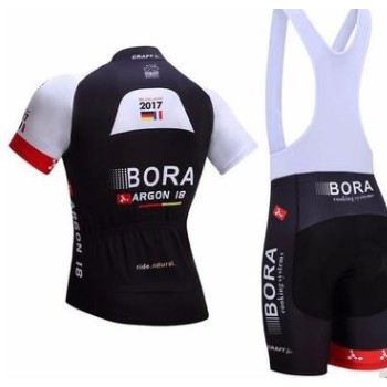 17新款短袖BORA透气骑行服套装 订做环法车队版男女通用情侣队服