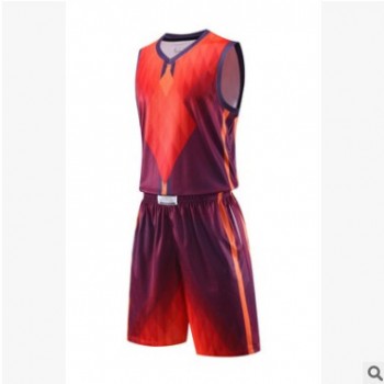全身印篮球服套装男 训练比赛运动队服高端定制 蓝球衣diy印字号