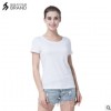 夏季纯棉圆领短袖T恤女式纯色修身白空白定制情侣装亲子装广告衫