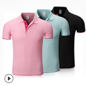 翻领polo衫定制工作服t恤diy班服定做工衣文化衫短袖印字logo夏装图1