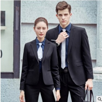 2019春款中版职业装女套装修身西装外套男女同款行政律师商务正装图1