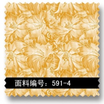黄色金色土豪花纹百合提花面料加厚酒店工作服桌布窗帘面料可定做
