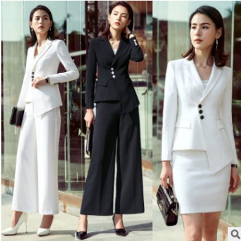 小西装套装春季职业装女装新款修身气质时尚阔腿裤OL经理工作服图1