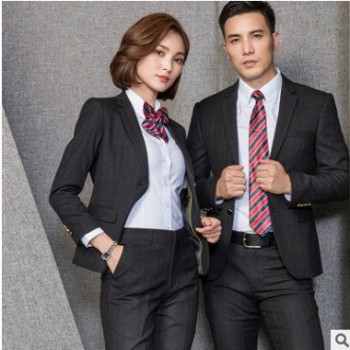 2018春夏职业装男女同款西服套装OL保险工装休闲毕业工作服结婚礼图1