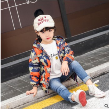 儿童棉服童装2018新款迷彩轻薄棉衣男童棉外套女宝宝冬装棉袄图1