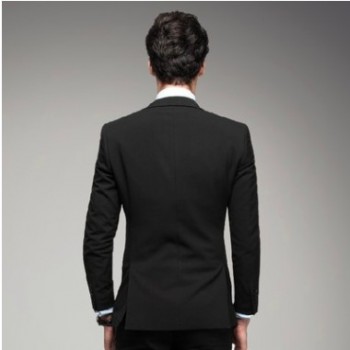 【厂家现货】商务休闲男士修身西服 韩版职业套装 量身定做工作服图1