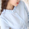 2017新款立领加绒衬衫女长袖秋冬季百搭学生加厚保暖职业OL白衬衣