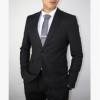经典黑色毕业季职场面试职业西服 韩版修身西服两件套