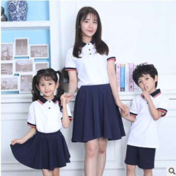 幼儿园园服校服套装夏装短袖小学生班服定制英伦风童装活动服批量图1
