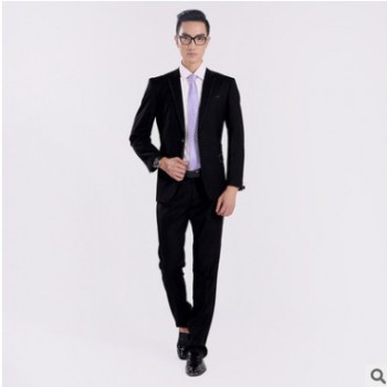 西服厂家现货批发二粒扣修身外套男装礼服婚服佛山加工量身定制