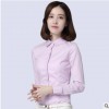 韩版长袖女士白衬衫防走光衬衣修身显瘦职业OL正装工作服男女同款