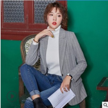2019新款西服套装女工装时尚英伦气质高端小西装外套女面试工作服图1