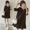 现货 2019春装韩版大码女装胖mm减龄宽松遮肚显瘦藏肉连衣裙女