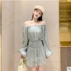 短裤套装女夏装2019新款人鱼姬丝滑上衣+阔腿裤洋气休闲两件套潮
