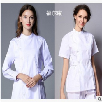 护士服 分体套装白蓝粉白大褂涤棉女医护专用药店妇产科服装图1