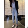 2019网红款定制 错过会后悔到跺脚的百搭牛仔萝卜裤夏装新款女装