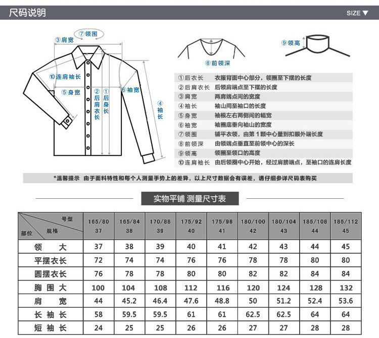 尺码表1