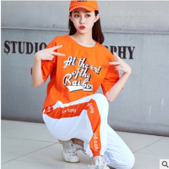运动休闲套装女夏2019韩版新款宽松时尚潮流显瘦网红洋气两件套女