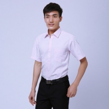 男式衬衫职员物业保险从业者风压领衬衫职业装工作服定做厂家直销