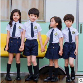 幼儿园园服夏装新款套装学院英伦风毕业服夏季儿童班服小学生校服