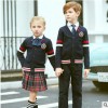 儿童校服新品定制 英伦风v领开衫小学生校服套装 幼儿园班服园服