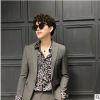 新款时尚潮流夜店休闲西装两件套男韩版修身套装男CXTZ321#