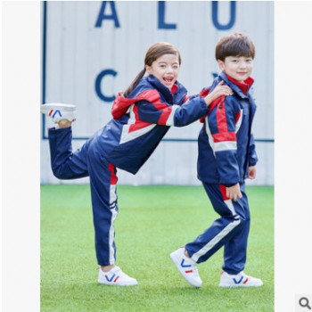 新款男童女童防风三合一加厚冲锋衣外套幼儿园园服中小学生校服