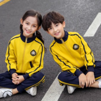 幼儿园园服春秋装三件套教师英伦风校服套装棒球服小学生定制秋装