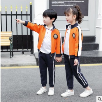 幼儿园园服秋冬季套装2018新款男女儿童班服中小学生校服运动服潮图1