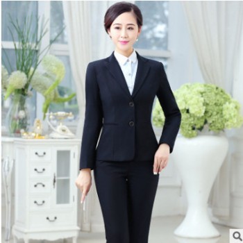 厂家直销新款女职业装 时尚女装西服套装 修身显瘦女职业装图1