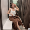 外贸2019欧美夏秋新款时尚百搭显瘦正面结饰裙子半身裙女8033842
