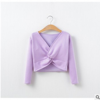 一件代发加绒加厚儿童舞蹈服装外套女长袖披肩练功服坎肩舞蹈衫图1