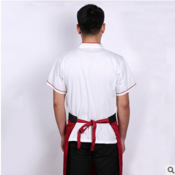 夏季酒店短袖厨师服宽松款男女工作服后厨制服厨师服