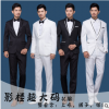 春秋款西装伴郎礼服男休闲西服套装影楼加大码号演出服青年主持人