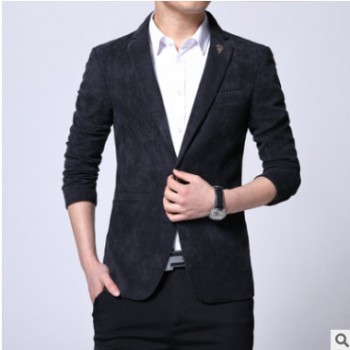 2019男休闲西装 灯芯绒西服男西装外套男休闲西服男单西批发代理图1