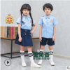 幼儿园园服夏装儿童运动会班服老师两件套英伦风衬衣纯棉演出服