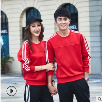 运动套装男春秋2019新款情侣跑步运动服装女休闲服学生卫衣两件套