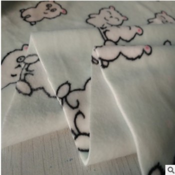 经编双面氨纶超柔印花四面弹印花银狐绒服装玩具面料