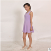 连衣裙春夏新款2017夏季紫色女无袖修身显瘦韩版小香风 厂家直销