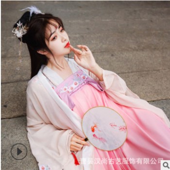 新款女款汉服女成人古装武侠风汉服创意毕业照纪念拍摄服装演出服