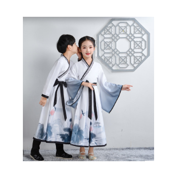 儿童古装汉服女童国学服男三字经弟子规演出服襦裙中国风表演服装图1