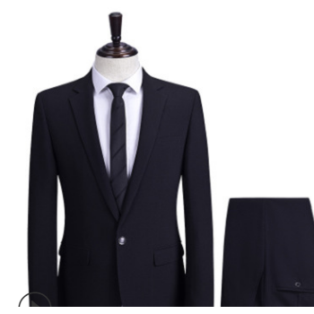 2019新款男式西服套装 商务酒店职业工作服伴郎新浪服装定制弹力图1