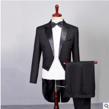 燕尾服男修身礼服西服套装男士合唱西装舞台演出服魔术男士燕尾服图1
