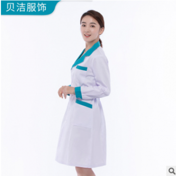 白大褂夏装短袖护士服美容服药店工作服批发定制厂家直销图1