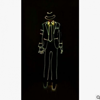 光纤发光演出服 发光舞蹈服可DMX编程万圣节发光服 fiber costume图1