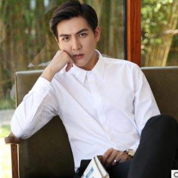 男士衬衫职业白色长袖夏季新款制服工作服2019图1