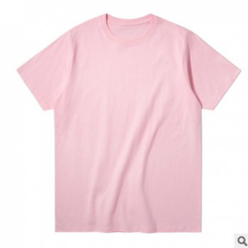 短袖T恤男女圆领纯色纯棉夏季韩版修身大方潮流上衣