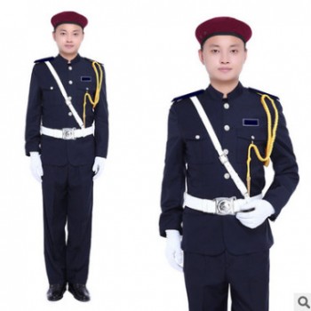 新款立领保安服春秋套装男安保物业形象岗保安制服长袖工作服冬装图1